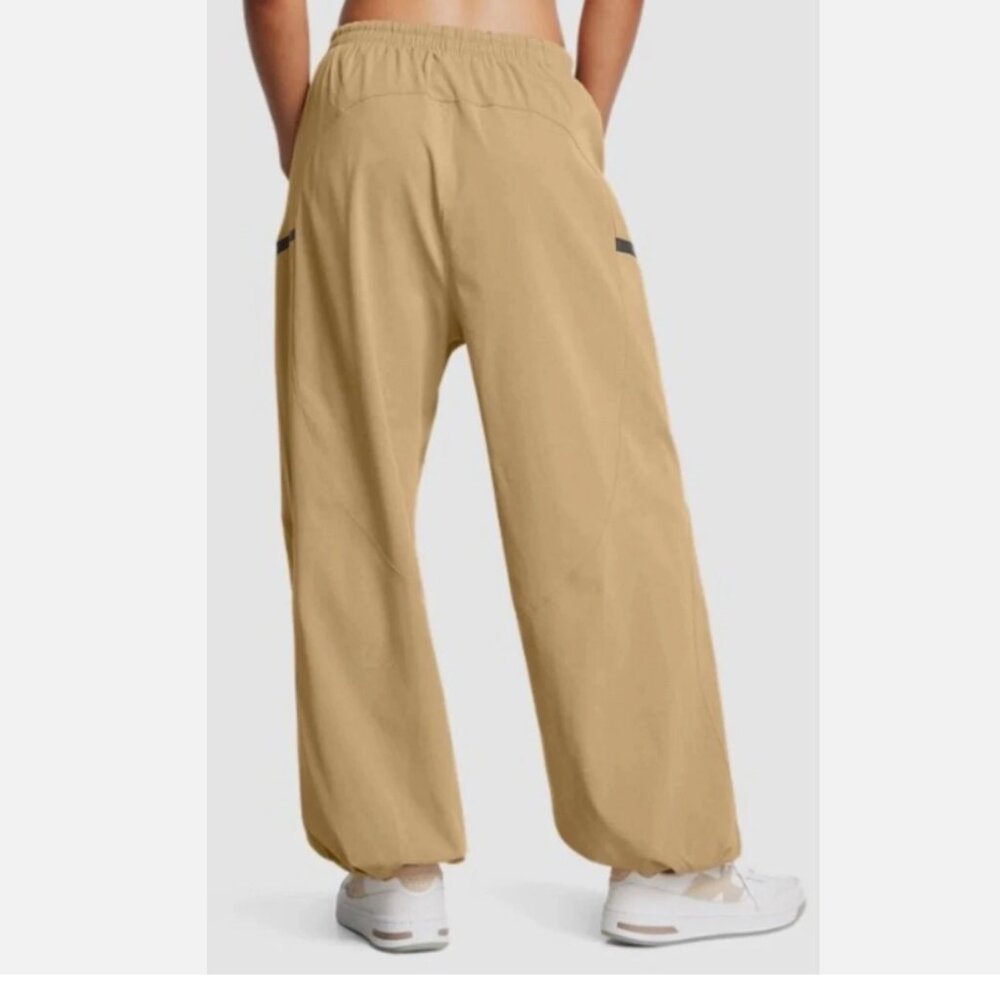 NWT Under Armour Unstoppable Vent Parachute Pants Camel Oversized - Picture 3 of 11